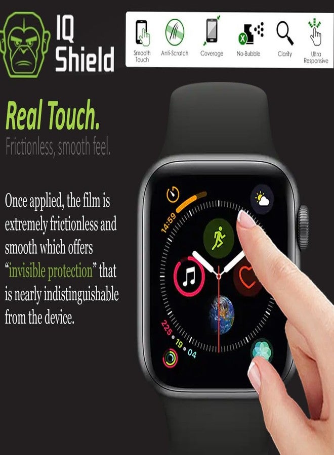 IQShield 6 Pack Screen Protector for Apple Watch Series 6/5/4/Apple Watch SE 3/SE 2 (40mm) Easy Install Ultra Thin Smudge Resistant Anti-Scratch Anti-Bubble Clear TPU Film - Image 4