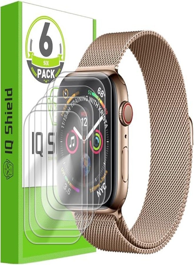 IQShield 6 Pack Screen Protector for Apple Watch Series 6/5/4/Apple Watch SE 3/SE 2 (40mm) Easy Install Ultra Thin Smudge Resistant Anti-Scratch Anti-Bubble Clear TPU Film - Image 1