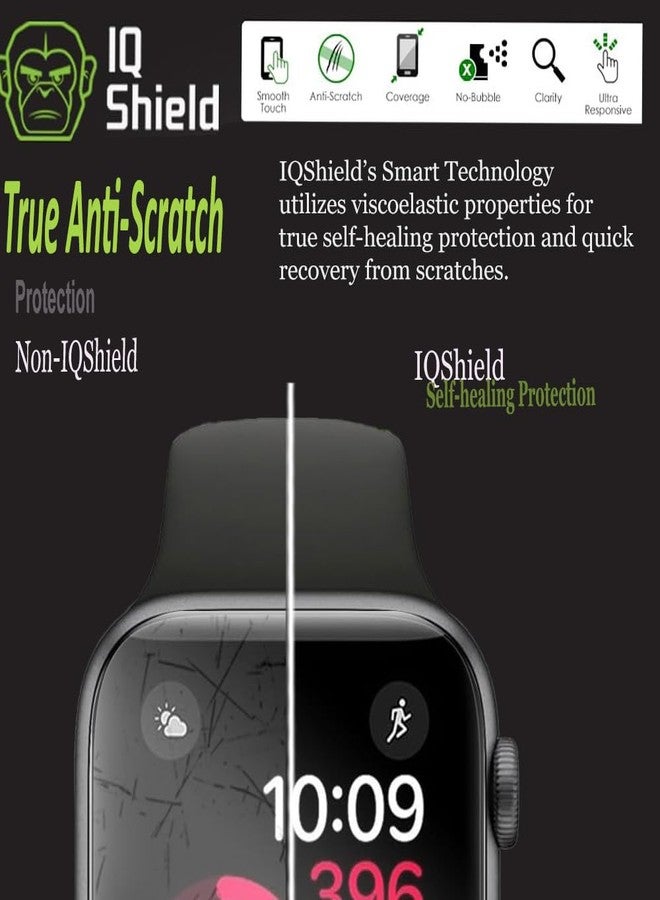 IQShield 6 Pack Screen Protector for Apple Watch Series 6/5/4/Apple Watch SE 3/SE 2 (40mm) Easy Install Ultra Thin Smudge Resistant Anti-Scratch Anti-Bubble Clear TPU Film - Image 5