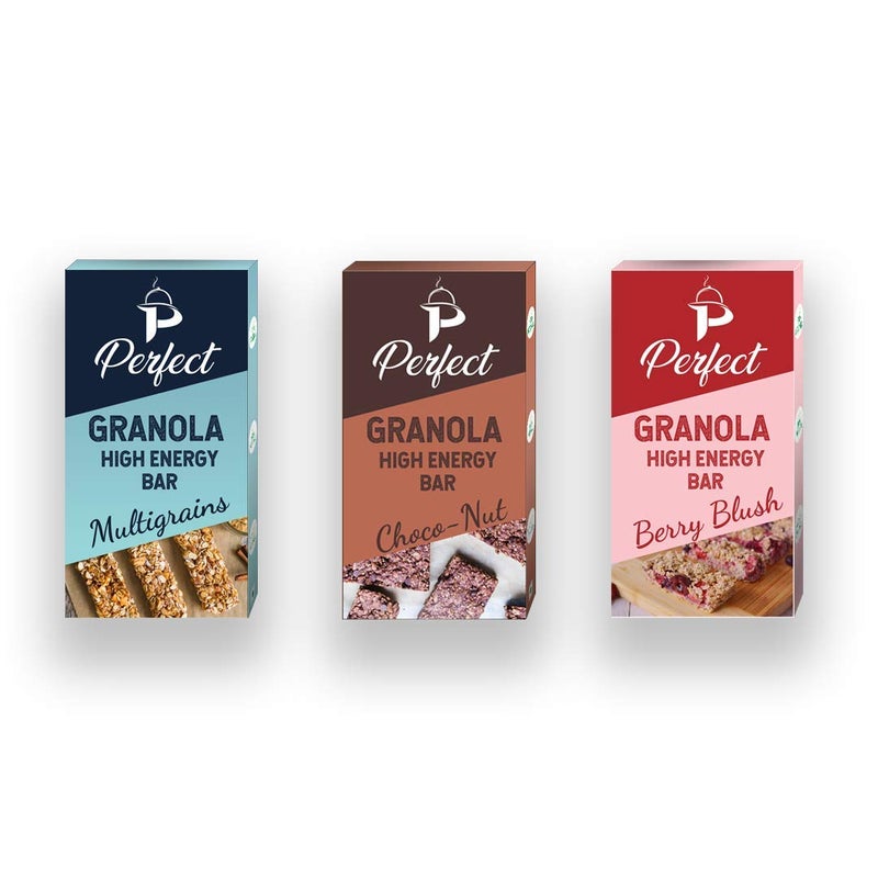 Perfect Granola High Energy Bar - Pack of 9 Premium and Healthy One Meal bar (Berry Blush Choco Nut Multigrain ) |Protein Bar | No Added Sugar 180gram - Image 2