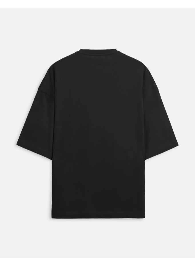 Shuyukh Unisex Heavyweight Oversized Terry T-Shirt 260 GSM Cotton Blend Drop Shoulder Loose Fit - Image 2