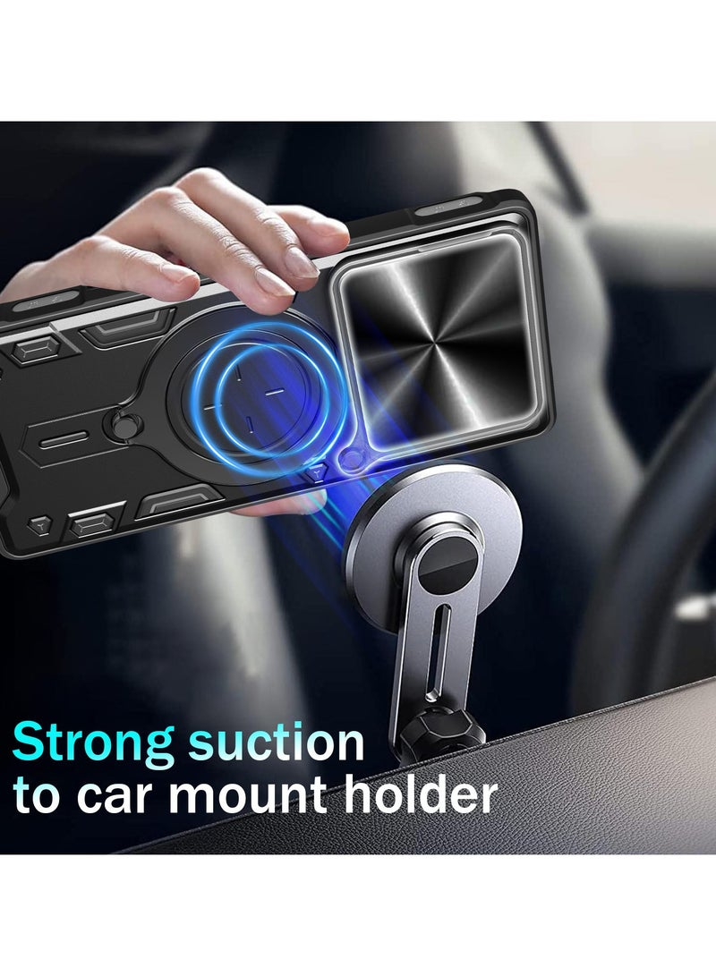 عام "غلاف متوافق مع هاتف ZTE nubia NEO3 5G - مزود بحماية عدسة منزلقة مدمجة + حامل حلقي دوار 360° مع حماية المفصلة، بتصميم قابل للطي" - Image 5