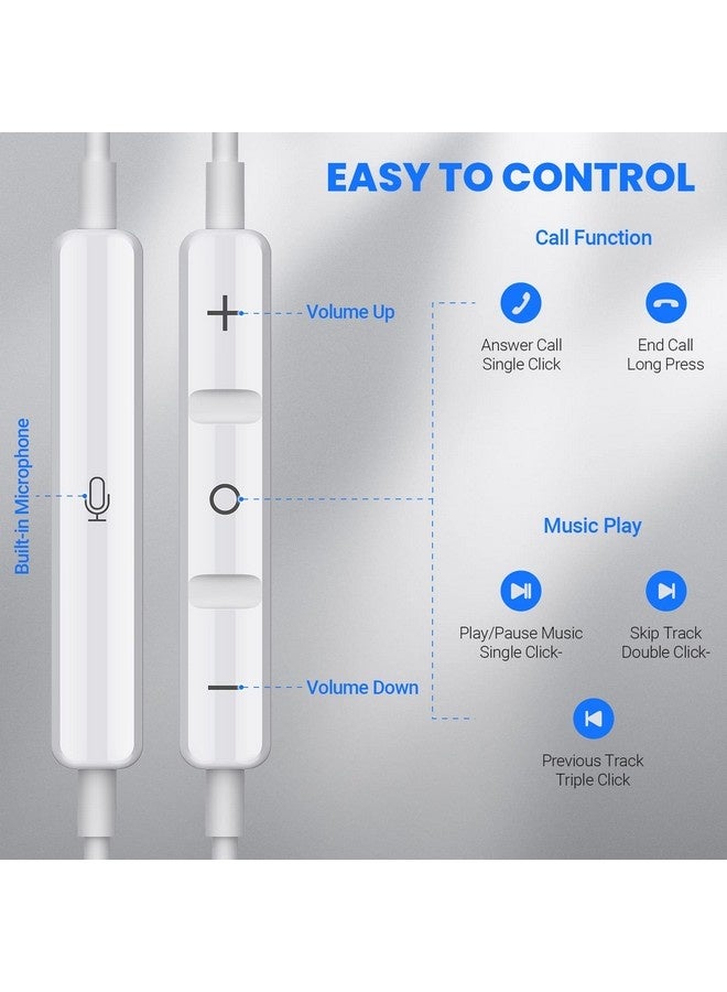 بيوينتي سماعات رأس USB C لهاتف Google Pixel 9 Pro XL Fold 8a 8 7 6 A، سماعات أذن من النوع C عازلة للضوضاء سلكية مع ميكروفون سلك ستيريو عالي الدقة لهاتف Galaxy S25 Ultra S24 FE S23 A35 S9 iPhone 16 15 Pro Max - Image 5