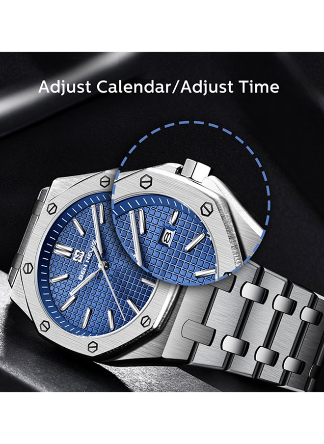 BEN NEVIS - Waterproof Quartz Wrist Watch for Men - BN3018G-SilverBlue - Image 1