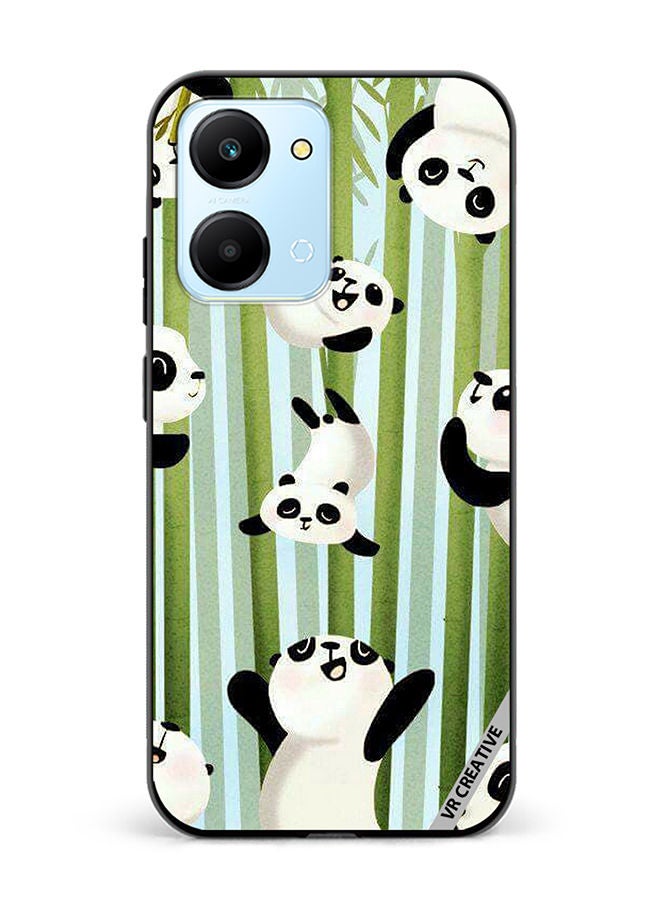 VR CREATIVE Protective Case Cover For Honor Play7T Bamboo Panda Design Multicolour - Image 1