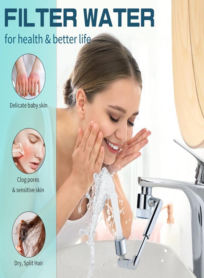 CECEFIN 1440ºSink-Water-Filter Faucet-Extender 3.0 Telescopic - Carbon Purifier Reduce 99% Chlorine, NSF Certified Bathroom Kitchen Aerator, Swivel Long Arm Extension for Toddlers, Hard Water Softener - Image 4