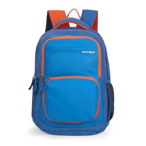 Provogue Pacer Smart laptop backpack with built-in rain cover, office backpack, travel bag, laptop bag for men and women with bottle holder and side pocket, with laptop sleeve, Denim Blue, 35 Ltr - Image 1