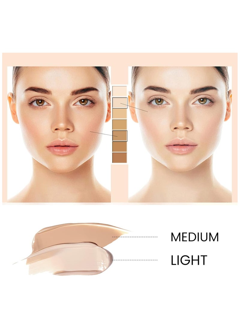 EELHOE - CC Cream, Color Correcting Cream, Tinted Face Cream Spf 50+, CC Cream Foundation, Pre Make Up Cream-Primer, Naturally Hides Imperfections, Repairs and Whitens the Skin -Light - Image 1