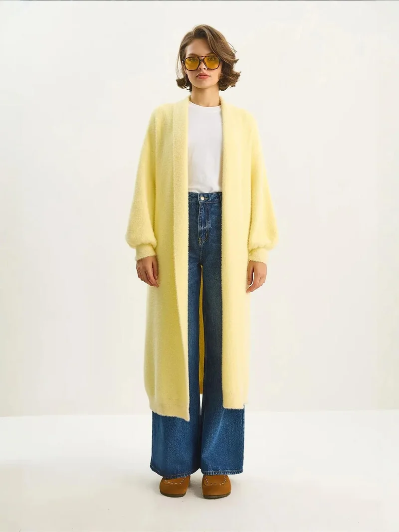 Bianco Lucci LUCCI Oversize Knit Cardigan