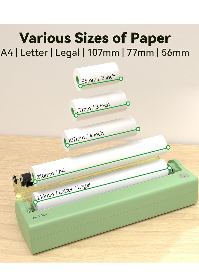 بيري بيدج بيربيج بي ٨٠ طابعة حرارية محمولة صغيرة مقاس A4 تدعم 2 '' / 3 '' / 4 '' / 216mm عرض الورق طابعة صور PDF لاسلكية بدون حبر - Image 4