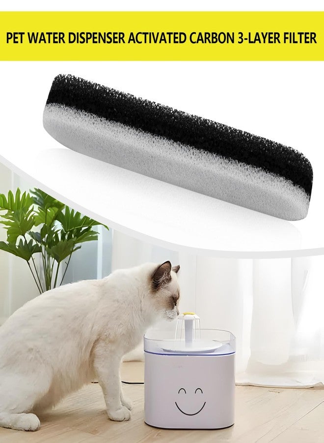 OTOTEC 6PCS Cat Water Fountain Filters Compatible with LUVMYPETT WF220 75oz/2.2L Water Dispenser 11x3x1.5cm with Triple Filtration System Replacement Filters - Image 2