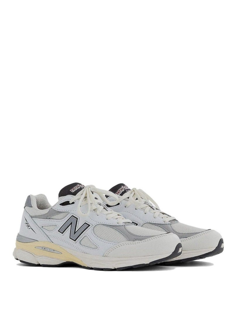 New Balance x Staud 990V3 Retro Sneakers Beige/White | Unisex Running Athlesiure/Colorblock Sneakers Shoes for Men/ Women/Teens | Lightweight Design with Breathable Mesh | All-Day Comfort Casual Shoes - Image 2