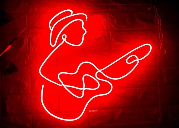 Wall Mitra Guitarist Neon Sign Light Wide Application for Wall Decor at Neon Lights for Bedroom Neon Wall Signs Game Room Decor - Image 4