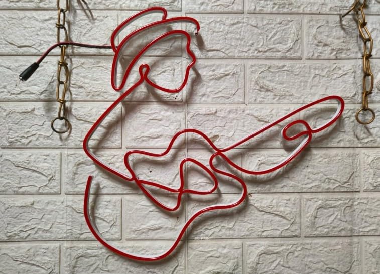 Wall Mitra Guitarist Neon Sign Light Wide Application for Wall Decor at Neon Lights for Bedroom Neon Wall Signs Game Room Decor - Image 5