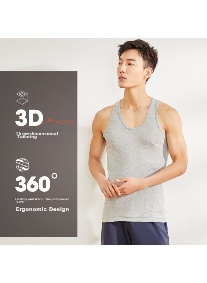 Your Sun Yiershuang 100% Pure Cotton Ribbed Men's Tank Top, All-season High-elasticity Breathable Pajama Undershirt, Men's Undershirt - Image 3