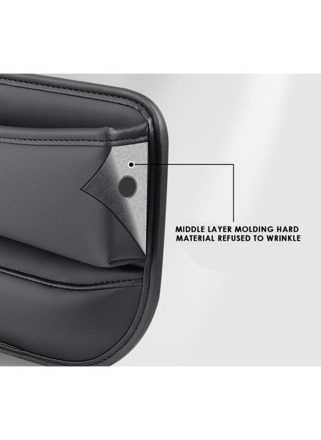 Eoptify Leather Car Seat Gap Filler and Storage Box, Interior Side Organizer for Phone, Glasses, Card, and Keys - Automotive Accessories for Small Items  - Image 4