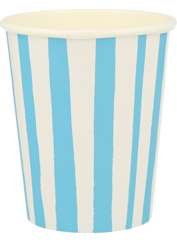 Meri Meri Blue Striped Glasses (Piece of 8) 