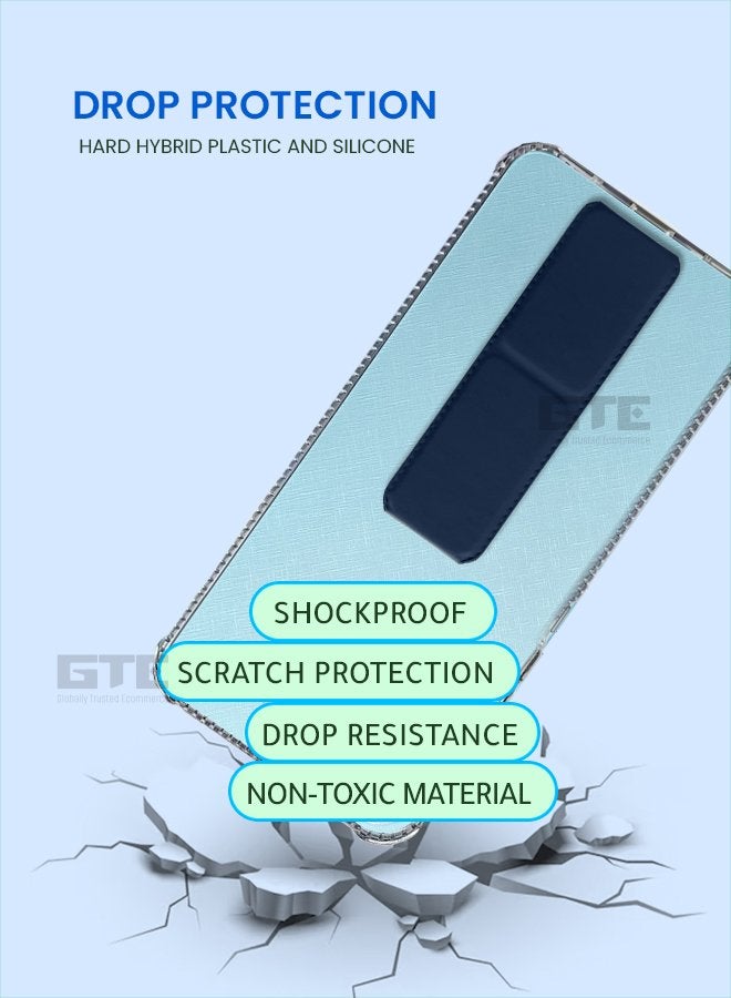 إينيكس جراب حماية شفاف 3 في 1 مغناطيسي ذو مسند للهاتف سامسونج جالكسي اس 25-شفاف/أزرق بحري - Image 4