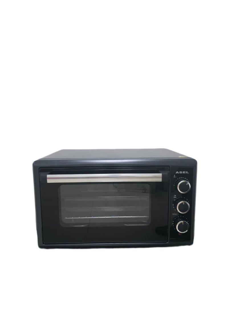ASEL Electric Oven 46L – Double Glass Door with Timer – Large Capacity Countertop Baking Oven - Image 1