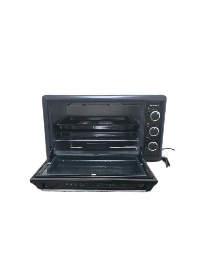 ASEL Electric Oven 46L – Double Glass Door with Timer – Large Capacity Countertop Baking Oven - Image 3