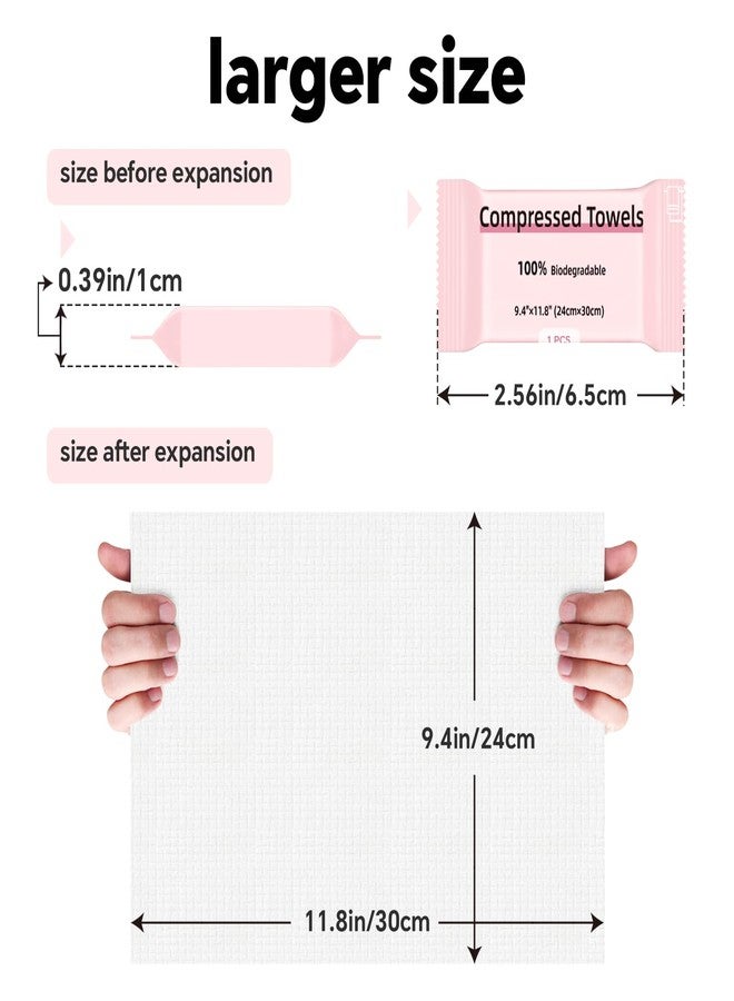 ICOTLE Compressed Towel 30 Pcs Disposable Compressed Face Towel Portable Cotton Coin Tissue Camping Towel for Travel/Home/Outdoor Activities - Image 2