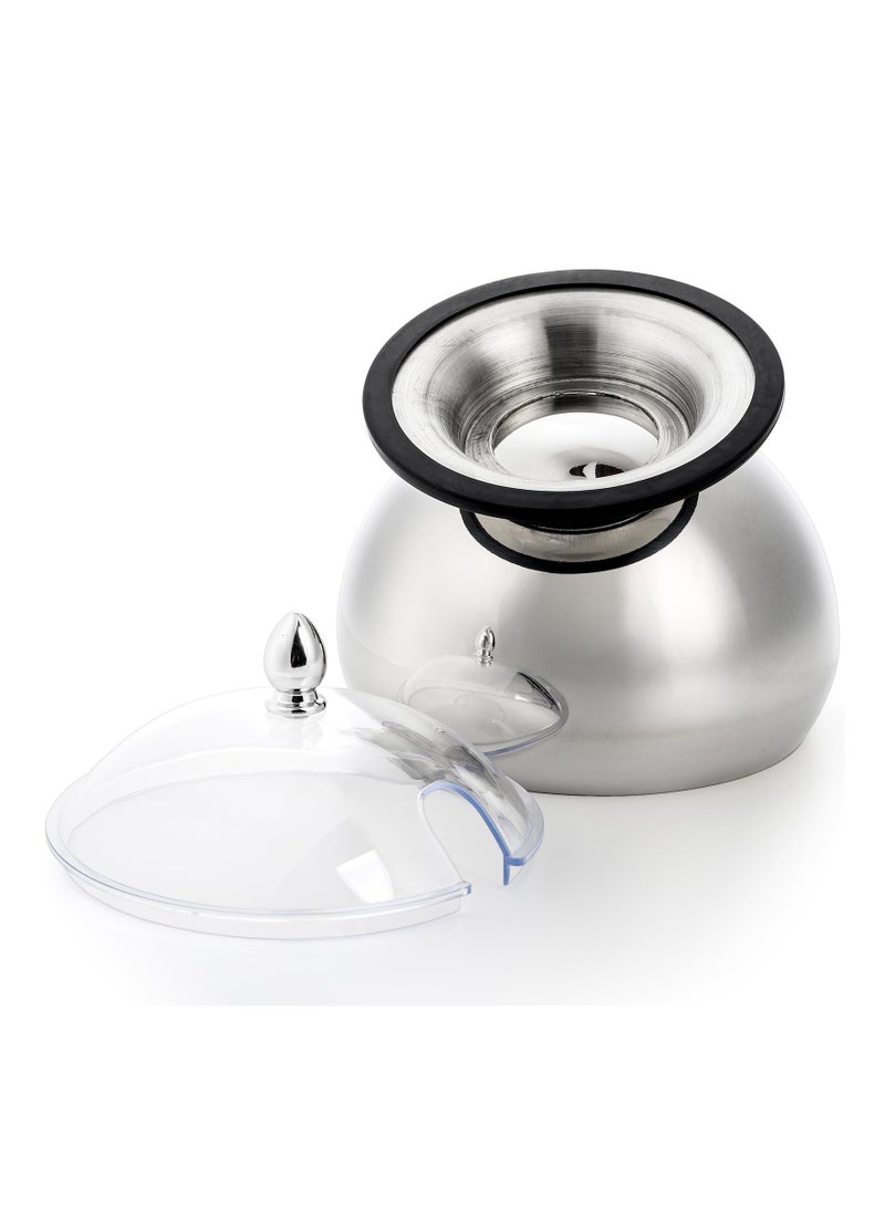 SYOSI 1PCS Stainless Steel Sugar Bowl with Lid, Clear Top Sugar Cube Holder Spherical Candy Bowl Container Dishwasher Safe Stainless Steel Serving Dish Candy Serving Bowl for Coffee Bar, Kitchen Countertop - Image 5