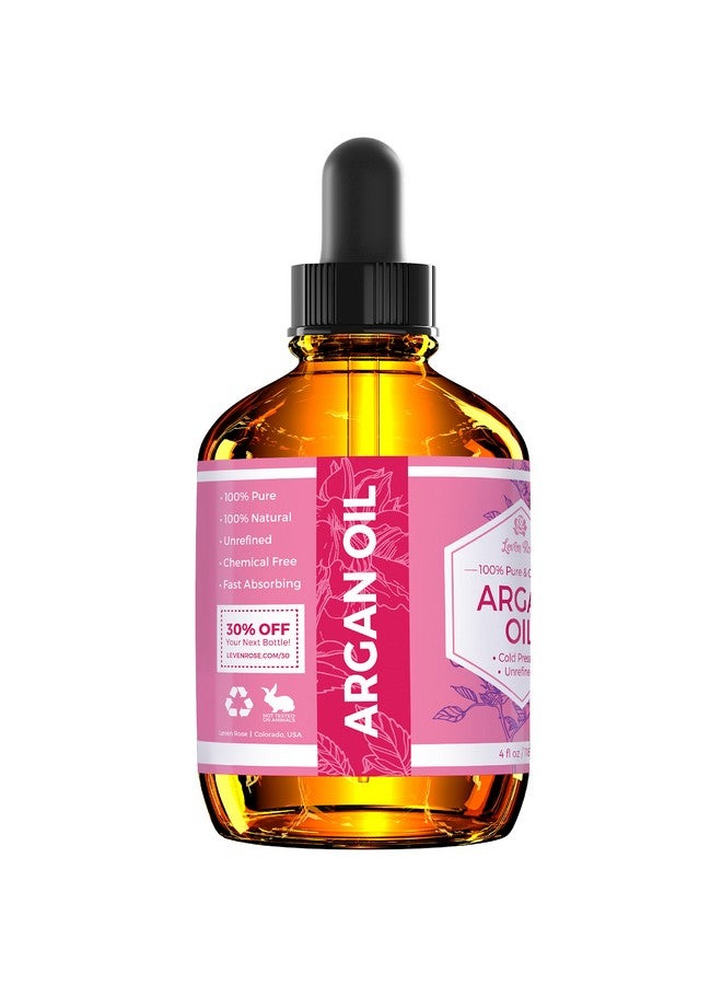 Leven Rose Argan Oil for Face, Hair and Skin - 4 oz 100% Pure Moroccan Cold-Pressed Organic - Image 3