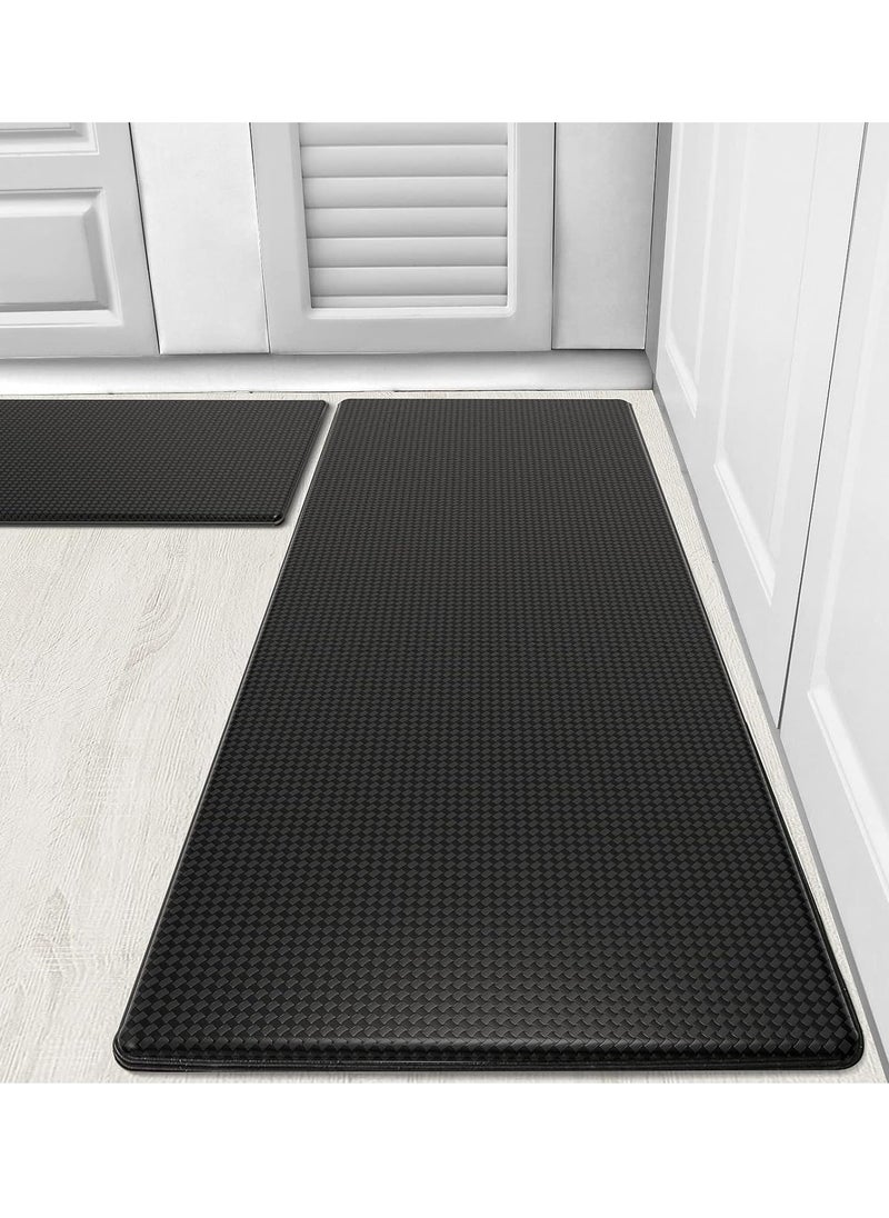 HomarKet Kitchen Mats 2 PCS, Waterproof & Non-Slip Kitchen Rugs, Anti-Fatigue Floor Mats for Kitchen Floors, Offices & Laundries, Durable Resilient Kitchen Rug Set, 17.7"×29.5"+17.7"×59",Black  - Image 3