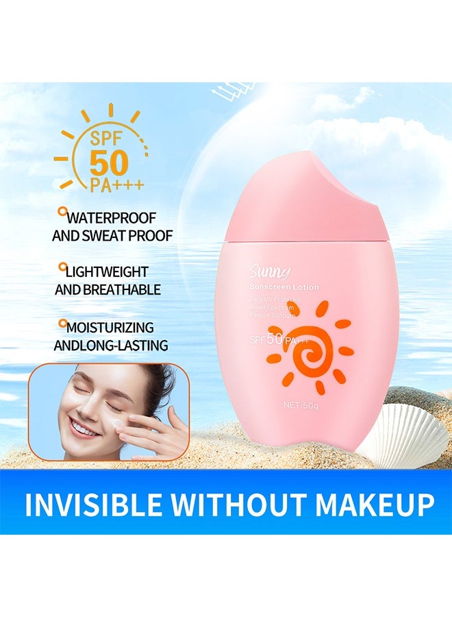 FORMBO Sunny Sunscreen Lotion-Sunscreen Skin Care Waterproof Strong UV Protection Hydrating Cream SPF 50 PA+++ 50G For Women Men 50g - Image 2