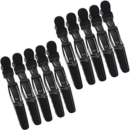Authentic Store Plastic Crocodile Hair Clips For Women, 12 Pieces, Black - Image 1