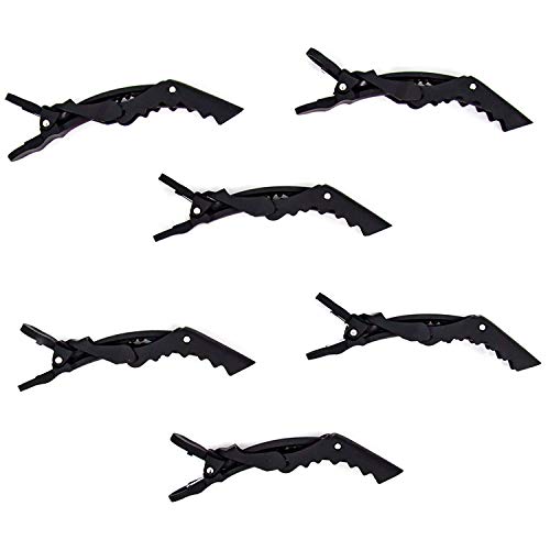 Authentic Store Plastic Crocodile Hair Clips For Women, 12 Pieces, Black - Image 5