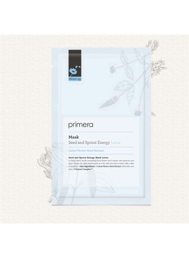 Primera Technology Primera Seed and Sprout Energy Mask Set(20ml x 5 pcs) Moisturizing Skin soothing Skin cleansing Brightening (Lotus)  - Image 1