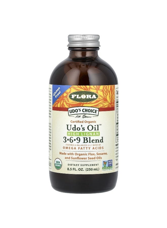 Flora Flora, Udo's Choice, Organic Udo's Oil 3-6-9 Blend, High Lignan, 8.5 fl oz (250 ml)  - Image 3