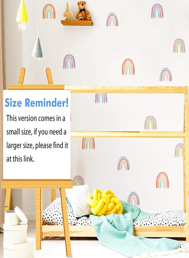 YouRfocus Watercolor Rainbow Wall Decals for Girls Bedroom 36 Pcs, Rainbow Stickers for Wall Mural Vinyl Peel and Stick DIY Decorations (6 Sheets) - Image 2