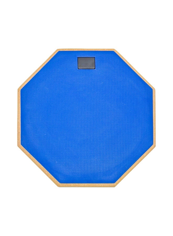 Budget 12" Drumming Practice Pad - Highly Responsive Rubber Surface - Beginner & Student Friendly - Blue