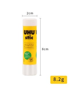 UHU Solid Glue Stick 8.2g, 2 Packs, Safe and Environmentally Friendly Water-Soluble Formula, Suitable for Office Strong Adhesive, Transparent Color  - Image 3