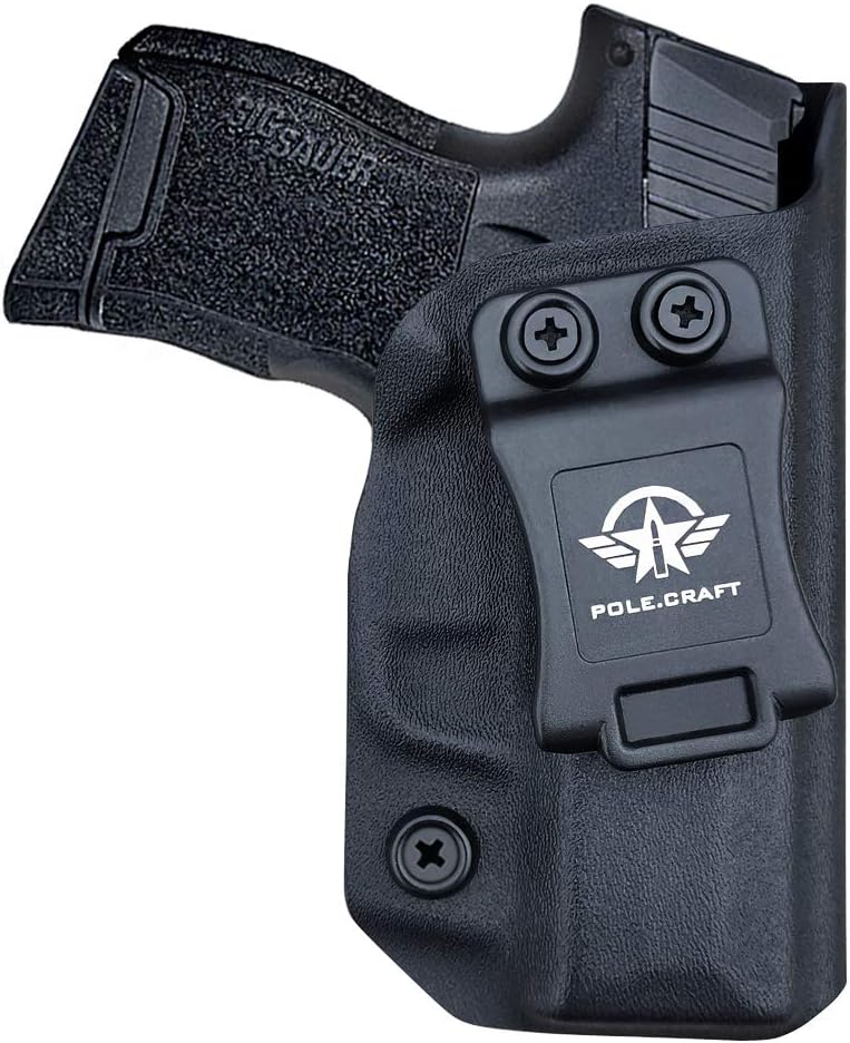 POLE.CRAFT Sig P365 Holster IWB Kydex Custom Fit: Sig Sauer P365 / P365 SAS / P365 X Pistol - Inside Waistband - Adj. Cant Retention - Image 1