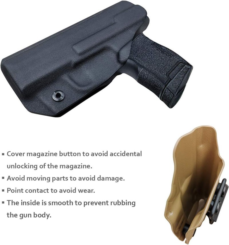POLE.CRAFT Sig P365 Holster IWB Kydex Custom Fit: Sig Sauer P365 / P365 SAS / P365 X Pistol - Inside Waistband - Adj. Cant Retention - Image 5