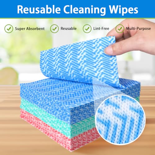 AIDEA Cleaning Wipes Reusable Paper Towels Disposable Towels Domestic Wipes for DishKitchen 50 Count MultiPurpose Cleaning Dish Rags 12 12 Inch - Image 3