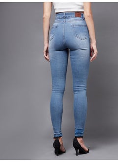 Miss Chase Miss Chase Women's Skinny High Rise Clean Look Stretchable Denim Jeans (MCSS21DEN99-38-318-36, Charlotte Blue, 36)  - Image 4