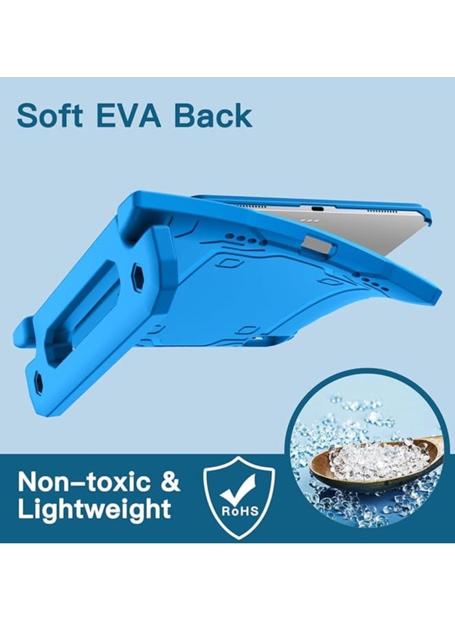 Green Tiger Kids Case for iPad Pro 11 Inch (2022/2021/2020/2018 Model), iPad Air 5/4 (10.9-Inch) with Built-in Screen Protector, NOT FOR iPad Air 11-in.(M2), Tablet Protective Cover (Blue) - Image 4