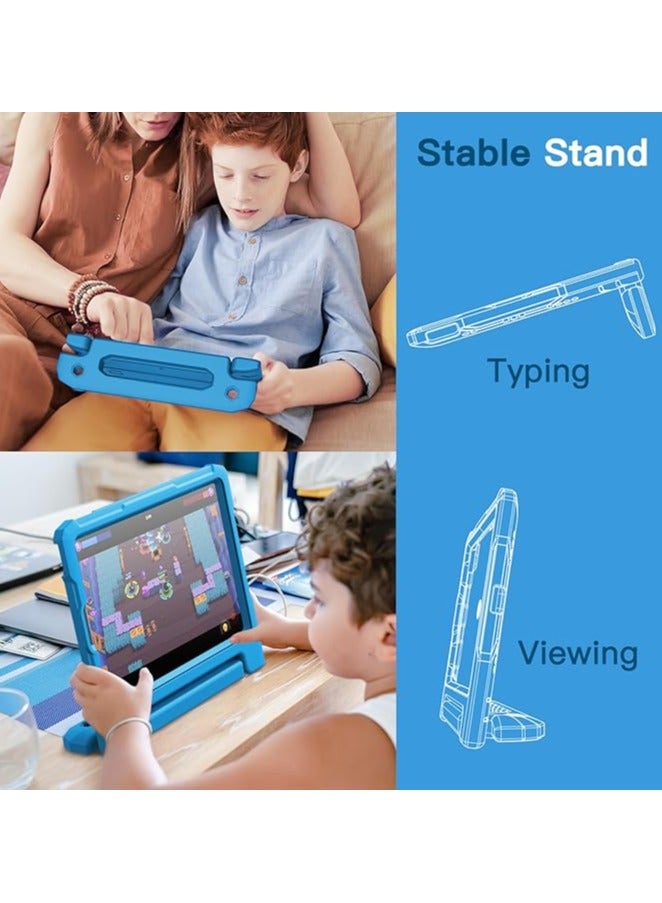 Green Tiger Kids Case for iPad Pro 11 Inch (2022/2021/2020/2018 Model), iPad Air 5/4 (10.9-Inch) with Built-in Screen Protector, NOT FOR iPad Air 11-in.(M2), Tablet Protective Cover (Blue) - Image 2