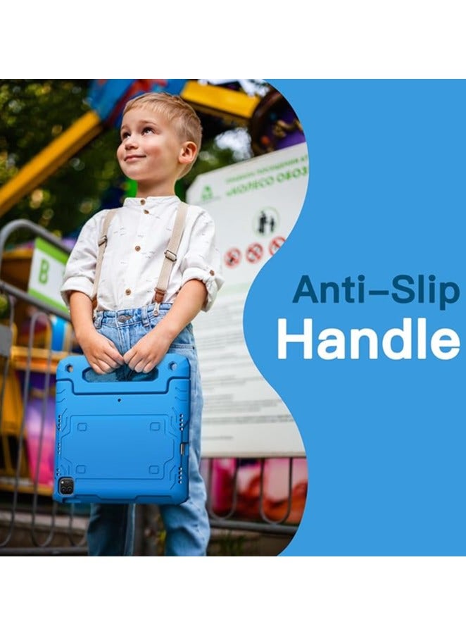 Green Tiger Kids Case for iPad Pro 11 Inch (2022/2021/2020/2018 Model), iPad Air 5/4 (10.9-Inch) with Built-in Screen Protector, NOT FOR iPad Air 11-in.(M2), Tablet Protective Cover (Blue) - Image 5