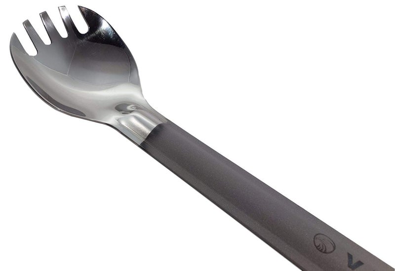 Valtcan Titanium Spork Long Handle Polished Bowl 9 inch 230mm Camping Backpacking Essential Utensil - Image 4