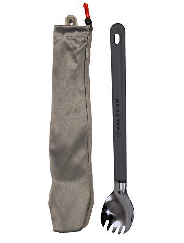 Valtcan Titanium Spork Long Handle Polished Bowl 9 inch 230mm Camping Backpacking Essential Utensil - Image 5