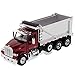 Diecast Masters Peterbilt Model 567 Dump Truck Metallic Red Tandem with Pusher Axle PACCAR Engine Ox Bodies Stampede Cab 150 Scale Semi Trucks 71077 - Image 2