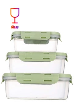 HOPHOP Green Rectangular Food Storage Containers with Leak-Proof Lids - Microwave & Dishwasher Safe  - Image 1