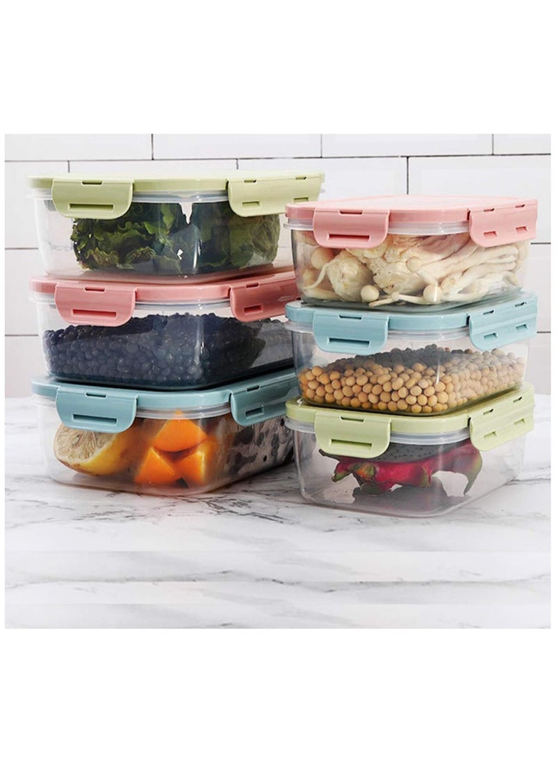 HOPHOP - Green Rectangular Food Storage Containers with Leak-Proof Lids - Microwave & Dishwasher Safe - Image 1