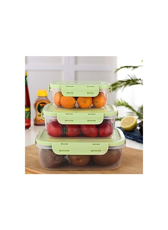 HOPHOP - Green Rectangular Food Storage Containers with Leak-Proof Lids - Microwave & Dishwasher Safe - Image 1