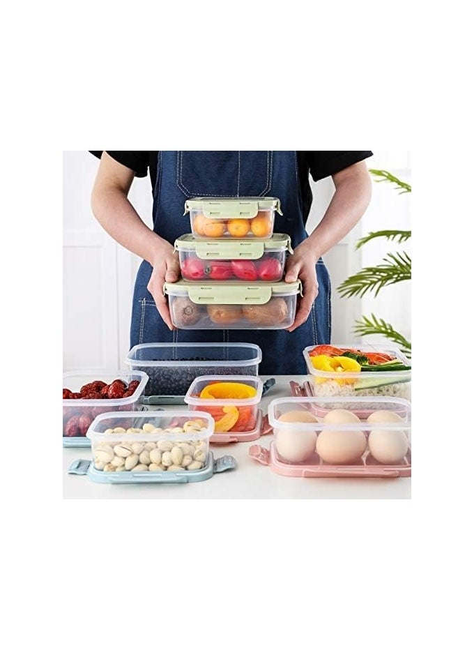 HOPHOP - Green Rectangular Food Storage Containers with Leak-Proof Lids - Microwave & Dishwasher Safe - Image 1